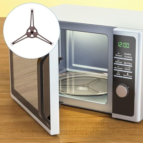 SOLUSTRE Microwave Turntable Ring Triple Arm Rotating Ring Roller Holder Glass Plate Tray Support Microwave Oven Tray Replacement Accessories for Microwave Oven 14MM in Saudi Arabia