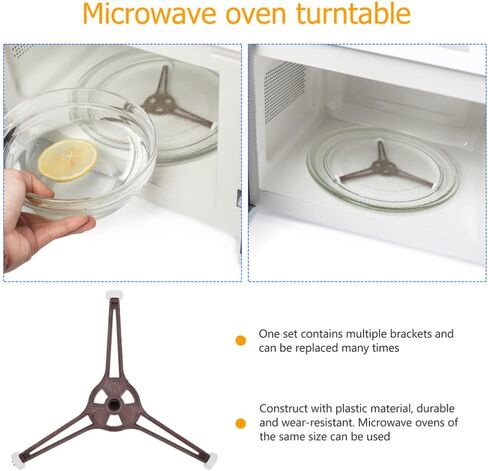 SOLUSTRE Microwave Turntable Ring Triple Arm Rotating Ring Roller Holder Glass Plate Tray Support Microwave Oven Tray Replacement Accessories for Microwave Oven 14MM in Saudi Arabia