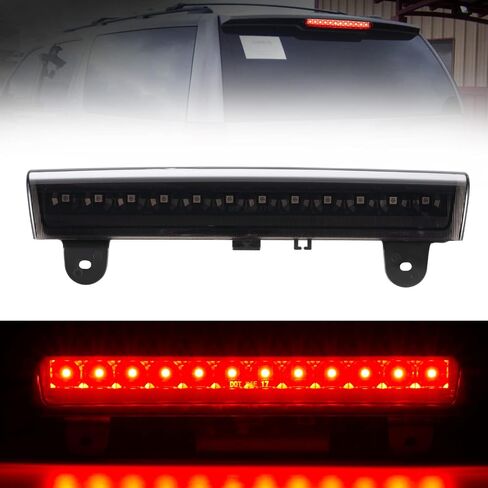 HAKA TOUGH LED 3rd Third Brake Light for 2000-2006 Chevy Suburban 1500 2500 Tahoe/GMC Yukon XL Rear Brake Center High Mount Stop Tail Light Accessories,Replace OEM # 15170955,Smoked in Saudi Arabia