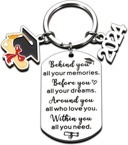 Graduation Gifts for Him Her Class Of 2024 Keychain for Seniors Students Masters Nurses Students College High Student Graduation Gifts for Son Daughter Teen Boys Girls Christmas Gifts Ideas in Saudi Arabia