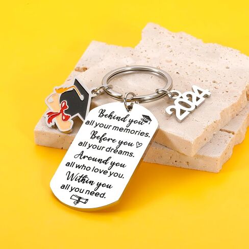 Graduation Gifts for Him Her Class Of 2024 Keychain for Seniors Students Masters Nurses Students College High Student Graduation Gifts for Son Daughter Teen Boys Girls Christmas Gifts Ideas in Saudi Arabia