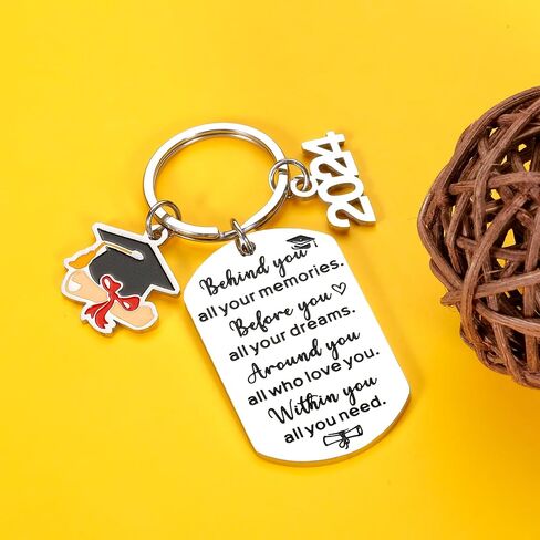 Graduation Gifts for Him Her Class Of 2024 Keychain for Seniors Students Masters Nurses Students College High Student Graduation Gifts for Son Daughter Teen Boys Girls Christmas Gifts Ideas in Saudi Arabia