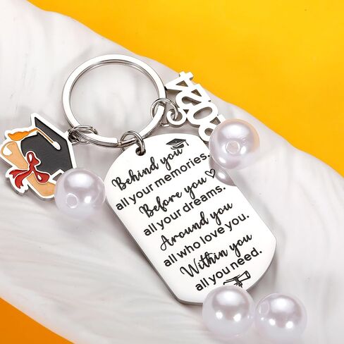 Graduation Gifts for Him Her Class Of 2024 Keychain for Seniors Students Masters Nurses Students College High Student Graduation Gifts for Son Daughter Teen Boys Girls Christmas Gifts Ideas in Saudi Arabia