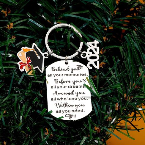 Graduation Gifts for Him Her Class Of 2024 Keychain for Seniors Students Masters Nurses Students College High Student Graduation Gifts for Son Daughter Teen Boys Girls Christmas Gifts Ideas in Saudi Arabia
