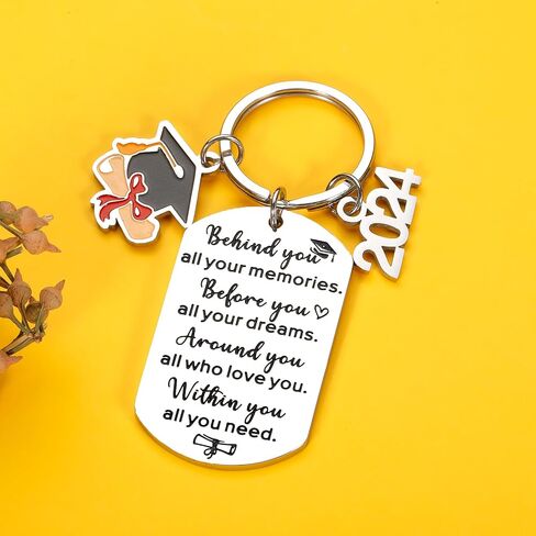 Graduation Gifts for Him Her Class Of 2024 Keychain for Seniors Students Masters Nurses Students College High Student Graduation Gifts for Son Daughter Teen Boys Girls Christmas Gifts Ideas in Saudi Arabia