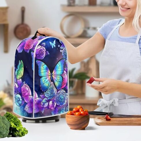 غطاء غبار للخلاط، أغطية أجهزة القهوة، لخلاط المطبخ أو غطاء صانع القهوة، غطاء خلاط مقاوم للغبار من البوليستر مع مقبض علوي in Kuwait