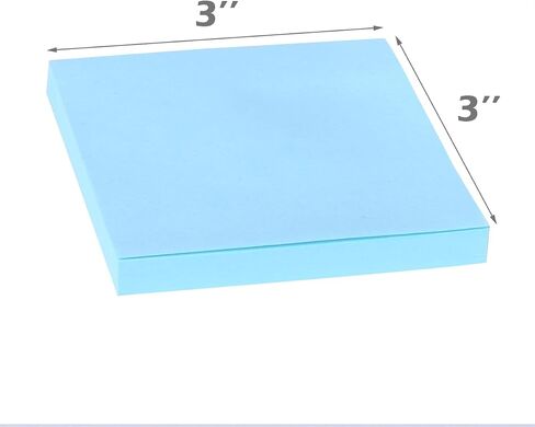 12 Pack Sticky Notes 3"x3" Bright Colors Self-Stick Note Pads, 6 Colors Bulk Sticky Memo Pad for School, Office, Meeting in Saudi Arabia