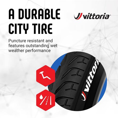 إطار Vittoria Randonneur Classic City - إطارات دراجات الطرق الهجينة لركوب الدراجات غير الرسمية - 37-622 جامدة in Saudi Arabia
