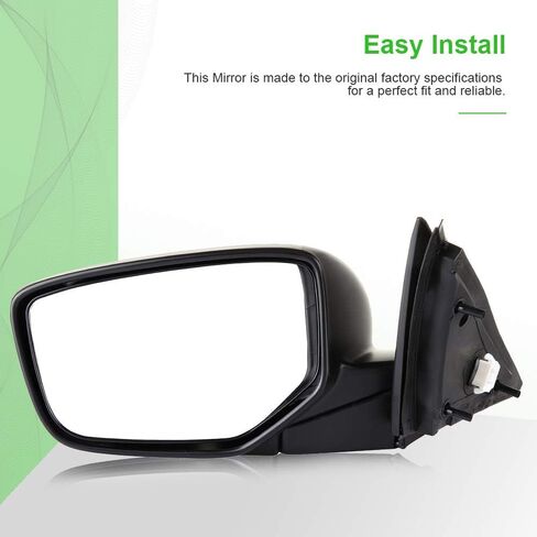 مرايا باب SCITOO، مناسبة لملحقات Honda الخارجية، مرايا تناسب 2008-2012 لسيارة Honda لسيارة Accord Sedan مع ميزات قابلة للطي لضبط الطاقة (جانب السائق) in Kuwait