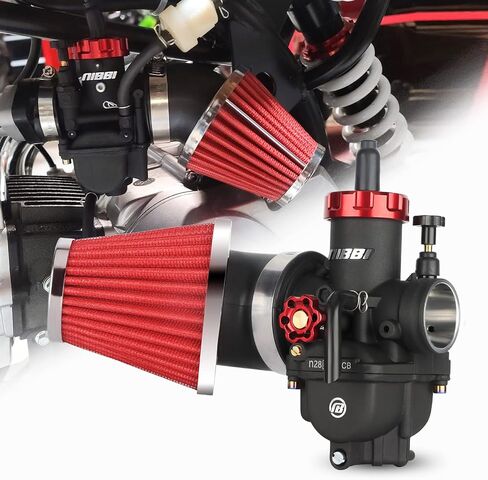 NIBBI PE28 Carburetor with 48mm Air Filters Kit,Upgrade Dirt Bike's Performance,Compatible with 200cc-250cc for Apollo, TaoTao, Lifan, Honda, SSR,Hawk Pit Dirt Bike Motorcycles in Saudi Arabia
