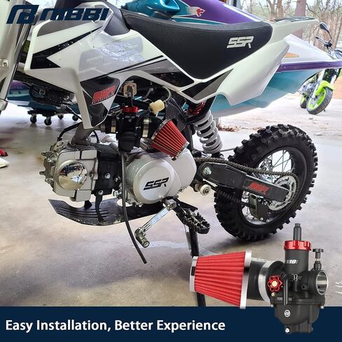 NIBBI PE28 Carburetor with 48mm Air Filters Kit,Upgrade Dirt Bike's Performance,Compatible with 200cc-250cc for Apollo, TaoTao, Lifan, Honda, SSR,Hawk Pit Dirt Bike Motorcycles in Saudi Arabia