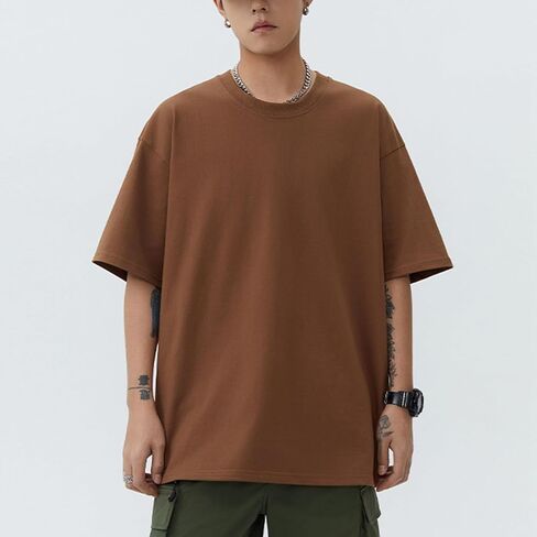 Men's Oversized T-Shirts 3 Pack Cotton Crew Neck Heavyweight Loose Fit Short Sleeve Shirt Classic Soft Tees in Saudi Arabia