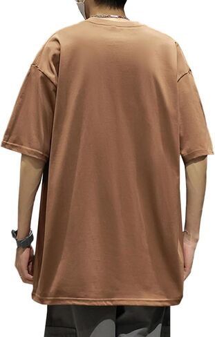Men's Oversized T-Shirts 3 Pack Cotton Crew Neck Heavyweight Loose Fit Short Sleeve Shirt Classic Soft Tees in Saudi Arabia