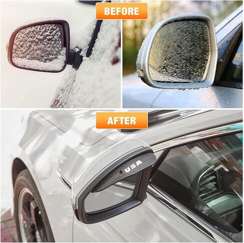 USA American Flag Car Rear View Mirror Sticker Rain Eyebrow 2 Pcs Visor 6.5''X2.2''Silver Flexible Cover Rubber Carbon Fiber Guard for Most Truck SUV (skull) (EB-US) in Saudi Arabia
