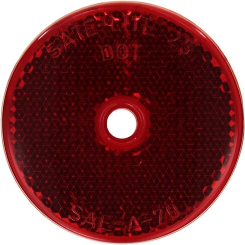 عاكس Bargman 70-71-170 مع فتحة تثبيت مركزية، دائري، 2-3/16 بوصة، أحمر in Kuwait