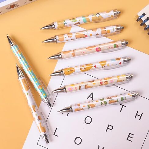 أقلام كابيبارا اللطيفة الثابتة: 24 قطعة من أقلام المدرسة كاواي اللطيفة هدايا قلم كابيبارا اللطيفة لحفلات مكتب المدرسة in Kuwait