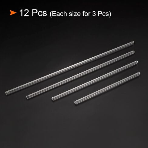 MECCANIXITY 3.3 Borosilicate Glass Stick 5.91" 7.87" 9.84" 11.81" Length Stir Rod Mixing Tools with Both Ends Round for Lab Kitchen Science 4in1 Set in Saudi Arabia