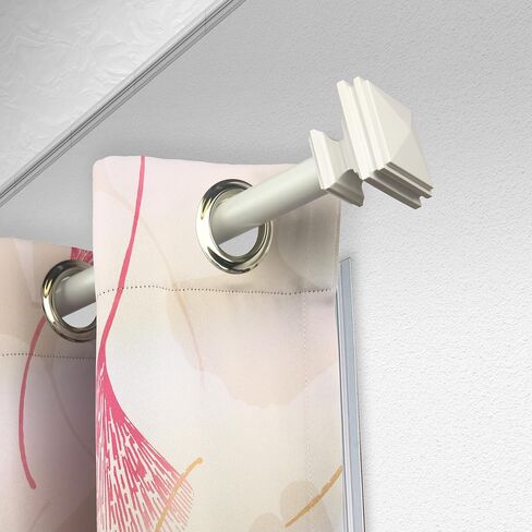 قضيب ستارة فردي من Rod Desyne مقاس 1 بوصة، 48-84 بوصة، أبيض in Kuwait