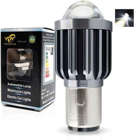 YSY 1pcs H4 LED Motorcycle Headlight Bulbs Hi Lo beam Motorbike 3000K Yellow 6000K White Scooter ATV Accessories Condensing Len Fog Lights (H4, White and Yellow) in Saudi Arabia