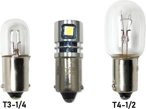 High Output 12/28VDC BA9S T3-1/4 Miniature Bayonet Base LED Replacement Bulb | Replaces Bulbs 12V: 1414 1416 1813 1816 1895 | 28V: 313 1495 1819 1820 1864 757 (2-Pack; Warm White) in Kuwait