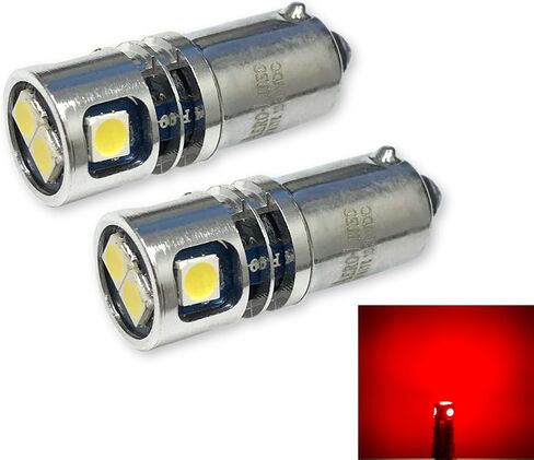 High Output 12/28VDC BA9S T3-1/4 Miniature Bayonet Base LED Replacement Bulb | Replaces Bulbs 12V: 1414 1416 1813 1816 1895 | 28V: 313 1495 1819 1820 1864 757 (2-Pack; Warm White) in Kuwait