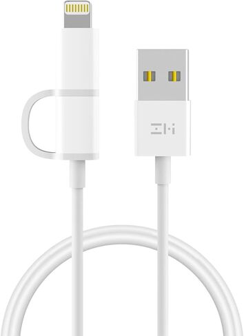ZMI [3.3 قدم] كابل كومبو MFi وMicro-USB معتمد 2 في 1 لأجهزة iOS وAndroid، بطول 1 متر، للشحن ومزامنة البيانات لأجهزة iPhone وiPad وiPod والمزيد in Kuwait