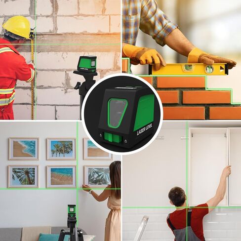 Green Laser Level, 100 Feet Self Leveling Cross Line Laser Level with Remote Control, High Precision & Brightness Laser Leveler Tool, Magnetic Bracket and Batteries Included in Kuwait