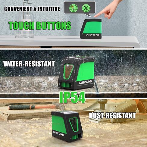 Green Laser Level, 100 Feet Self Leveling Cross Line Laser Level with Remote Control, High Precision & Brightness Laser Leveler Tool, Magnetic Bracket and Batteries Included in Kuwait