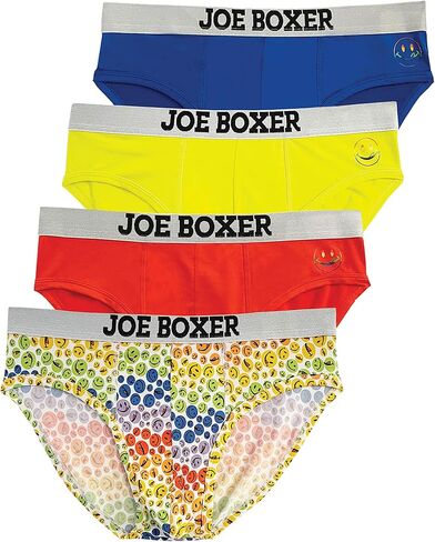 ملابس داخلية رجالي من JOE BOXER Pride Edition Rainbow مكونة من 4 قطع، ملابس داخلية رجالية منخفضة الارتفاع من الألياف الدقيقة، عبوة من 4 قطع in Kuwait