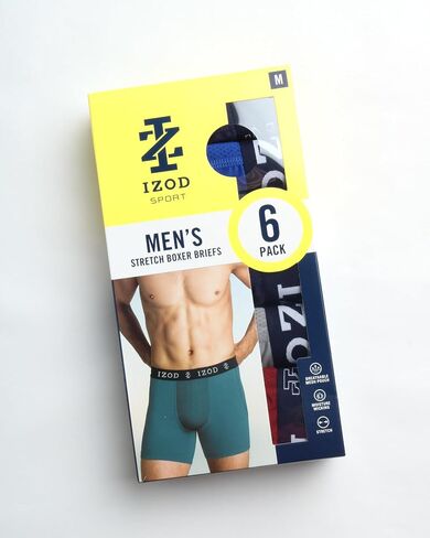 ملابس داخلية للرجال من IZOD - 12 قطعة سراويل داخلية رياضية ناعمة الأداء (S-XL) in Saudi Arabia