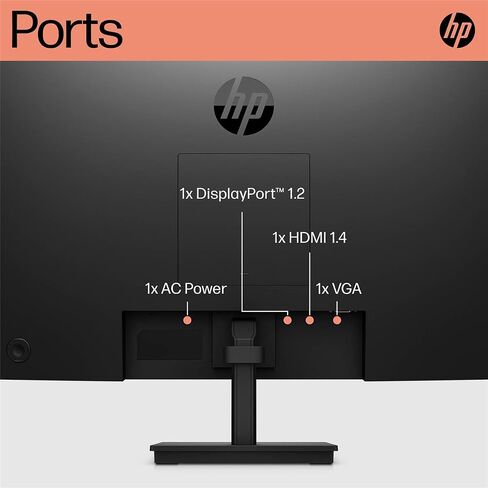 شاشة HP P24 G5 LED LCD مقاس 23.8 بوصة بتقنية Full HD Edge - بنسبة 16:9 - باللون الأسود in Saudi Arabia