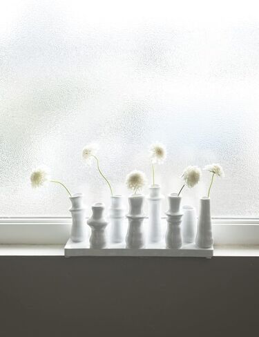 Bloomingville Stoneware Multi 8 Sections Vase, 11" L x 3" W x 5" H, White in Saudi Arabia