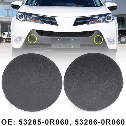 Fit for Toyota RAV4 AX40 2016-2018 Front Left & Right Bumper Tow Hook Eye Cover Cap Replace Part Number 532850R080, 532860R080(2PCS) in Saudi Arabia