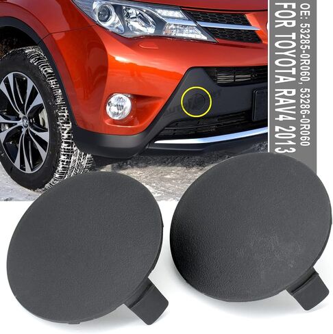 Fit for Toyota RAV4 AX40 2016-2018 Front Left & Right Bumper Tow Hook Eye Cover Cap Replace Part Number 532850R080, 532860R080(2PCS) in Saudi Arabia