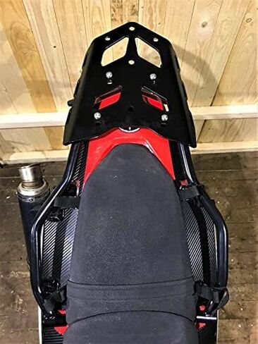GP Kompozit Rear Luggage Rack with Foot Support Black Compatible For Yamaha Tenere 700 2019-2023 in Saudi Arabia