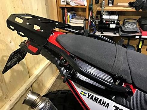 GP Kompozit Rear Luggage Rack with Foot Support Black Compatible For Yamaha Tenere 700 2019-2023 in Saudi Arabia