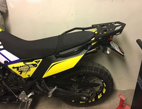 GP Kompozit Rear Luggage Rack with Foot Support Black Compatible For Yamaha Tenere 700 2019-2023 in Saudi Arabia