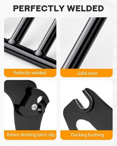 رف أمتعة PBYMT أسود لامع قابل للفصل متوافق مع Harley Touring Road King Street Electra Glide 2009-Later in Kuwait