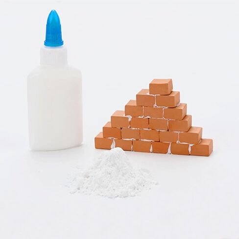 Woohome 12 PCS Miniature Brick Silicone Mold Scale Brick Making Tool Kit Miniature Wall Bricks Tiny Red Bricks Crafts Kit for Mini Garden Sand Table Landscape Building Accessories in Saudi Arabia