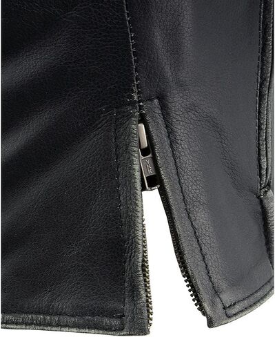 Milwaukee Leather MLL2516 Black Leather Rub-Off Leather Jacket with Hoodie for Women in Saudi Arabia