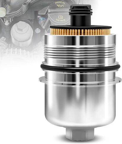 FT4Z6A832C Upgraded aluminum Oil Filter Cap Lid Cover Compatible with Ford F-150 2015-2020 Fusion 2017-2020 2.7L V6 in Saudi Arabia