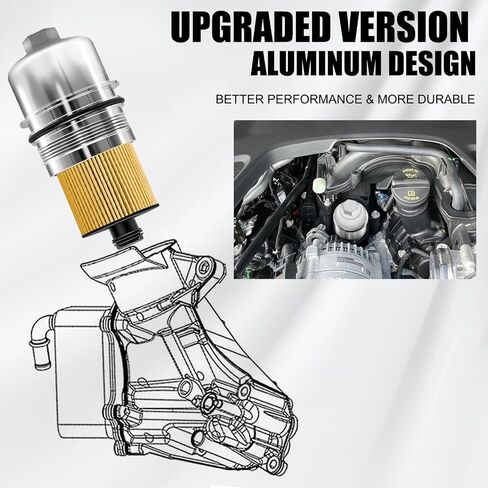 FT4Z6A832C Upgraded aluminum Oil Filter Cap Lid Cover Compatible with Ford F-150 2015-2020 Fusion 2017-2020 2.7L V6 in Saudi Arabia
