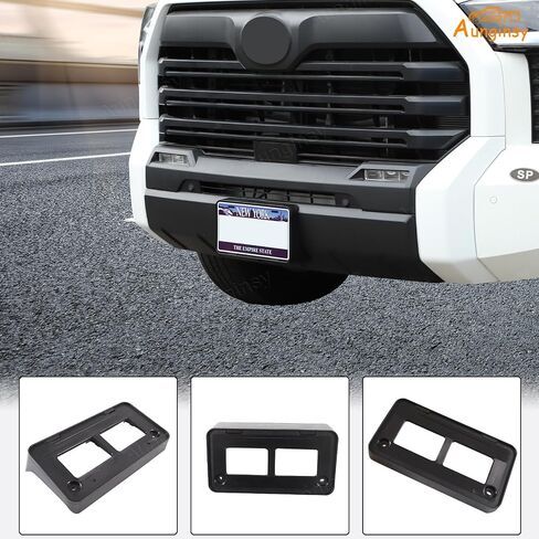 Car Front License Plate Frame Bracket Compatible with Toyota Tundra 2022-2024 Front License Plate Tag Holder Mounting Mount Adapter Bumper Brackets Frame Trim Cover Tag Holder Replacement Accessories in Saudi Arabia