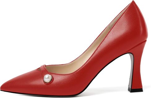 ROSERWISH Womens Slip On Elegant Wedding Fashion Pointed Toe Matte Stiletto High Heel Pumps Dress Shoes 3.5 Inch in Saudi Arabia