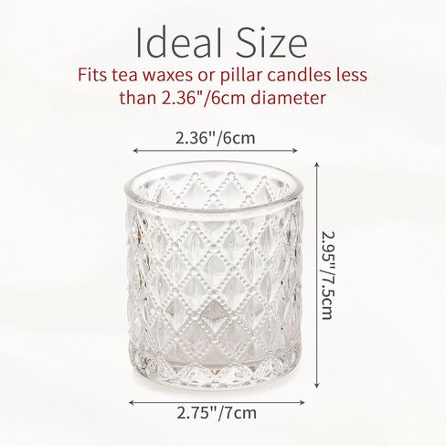 Inweder Glass Votive Candle Holders: 36 Pcs Gold Tealight Candle Holder Glass Candle Holder Small Candle Holders Clear Candle Holder for Wedding Party Home Decor in Saudi Arabia
