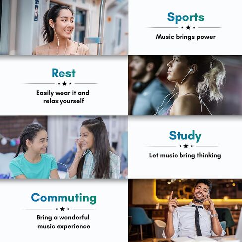 USB C Headphones, Type C Wired Headphones Earbuds, Earphones in-Ear with Microphone Volume Control and Stereo, Compatible with iPhone 15/Samsung/iPad Pro/Sony/Android and Most USB C Devices 2 Pack in Kuwait