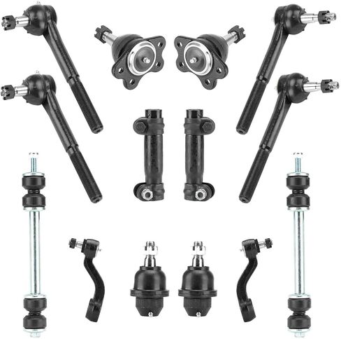 14pc Front Suspension Kit Fit for 4WD 1995-1999 Chevrolet GMC K1500 Suburban 1995-2000 Yukon Tahoe K2500 with Lower Ball Joints Sway Bars Tie Rods Pitman Arm Idler Arm in Saudi Arabia