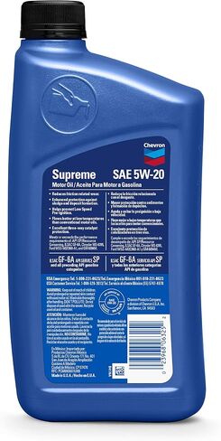 Chevron SAE 20W-50 Supreme Motor Oil - 1 Quart Bottle in Saudi Arabia