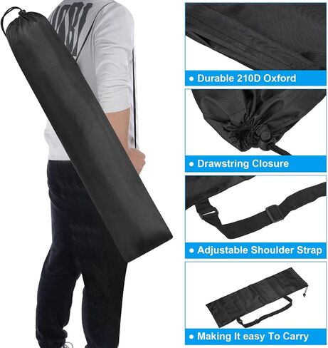 PATIKIL 31x8 Inch Camp Chair Replacement Bag, 2 Pack Nylon Folding Camping Chair Carry Bag Tripod Case Bag with Handle for Outdoor Camping, Black in Saudi Arabia