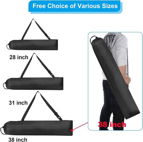 PATIKIL 31x8 Inch Camp Chair Replacement Bag, 2 Pack Nylon Folding Camping Chair Carry Bag Tripod Case Bag with Handle for Outdoor Camping, Black in Saudi Arabia